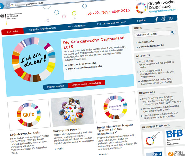 16. und 17.11.2015 Gründerwoche Deutschland – Von Unternehmerinnen für Gründerinnen!